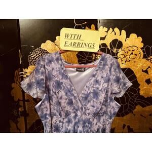 1X Purple Bubbles Dress & Earrings